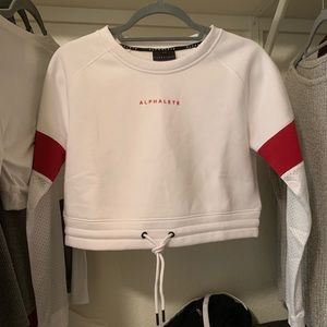 Alphalete banded crop sweater